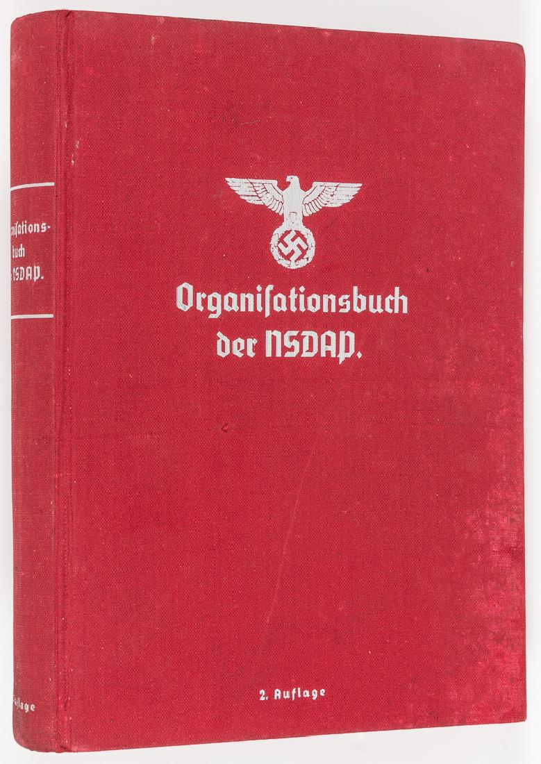 ORGANISATIONSBUCH DER NSDAP: "ORGANISATIONSBUCH DER NSDAP" The essential handbook of the NSDAP, "Organisationsbuch der NSDAP" ("Organization Book of the NSDAP"), by Dr. Robert Ley, (Munich: Franz Eher Nachf.) 1937, second edition