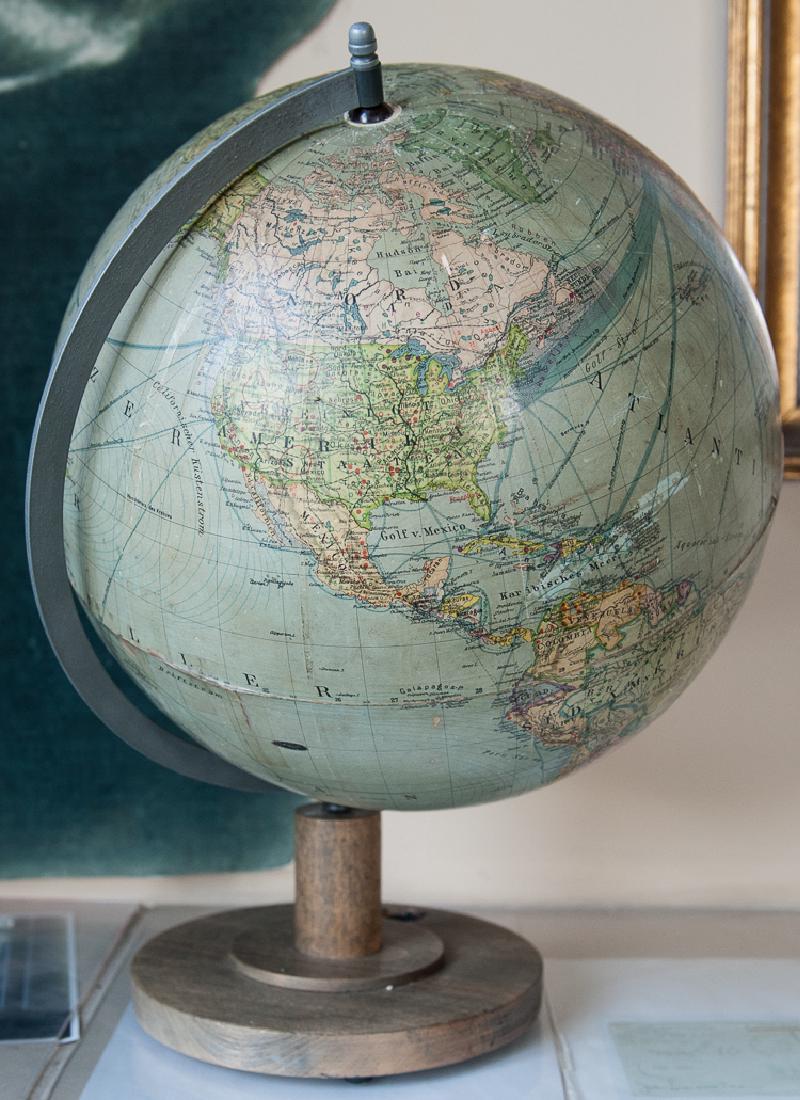 ADOLF HITLER'S GLOBE, CAPTURED AT HIS BAVARIAN HOME: ADOLF HITLER'S GLOBE, CAPTURED AT HIS BAVARIAN HOME A most unique and personal Adolf Hitler relic, the dictator's personal terrestrial globe, taken as a souvenir from his residence at Berchtesgaden by