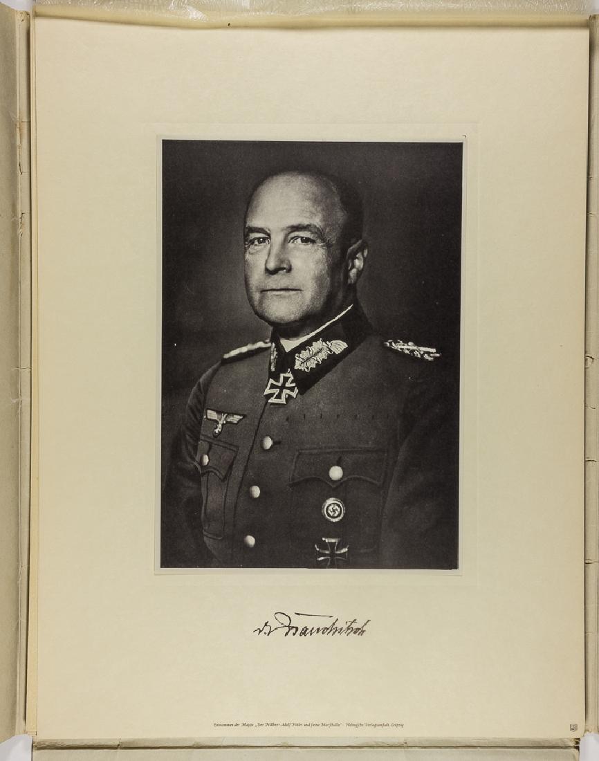 GERMAN MARSHALS PRESENTATION PHOTOGRAPH PORTFOLIO: GERMAN MARSHALS PRESENTATION PHOTOGRAPH PORTFOLIO An excellent war-date presentation album of photographs of German field marshals with their facsimile signatures, "Der Feldherr Adolf Hitler und Seine