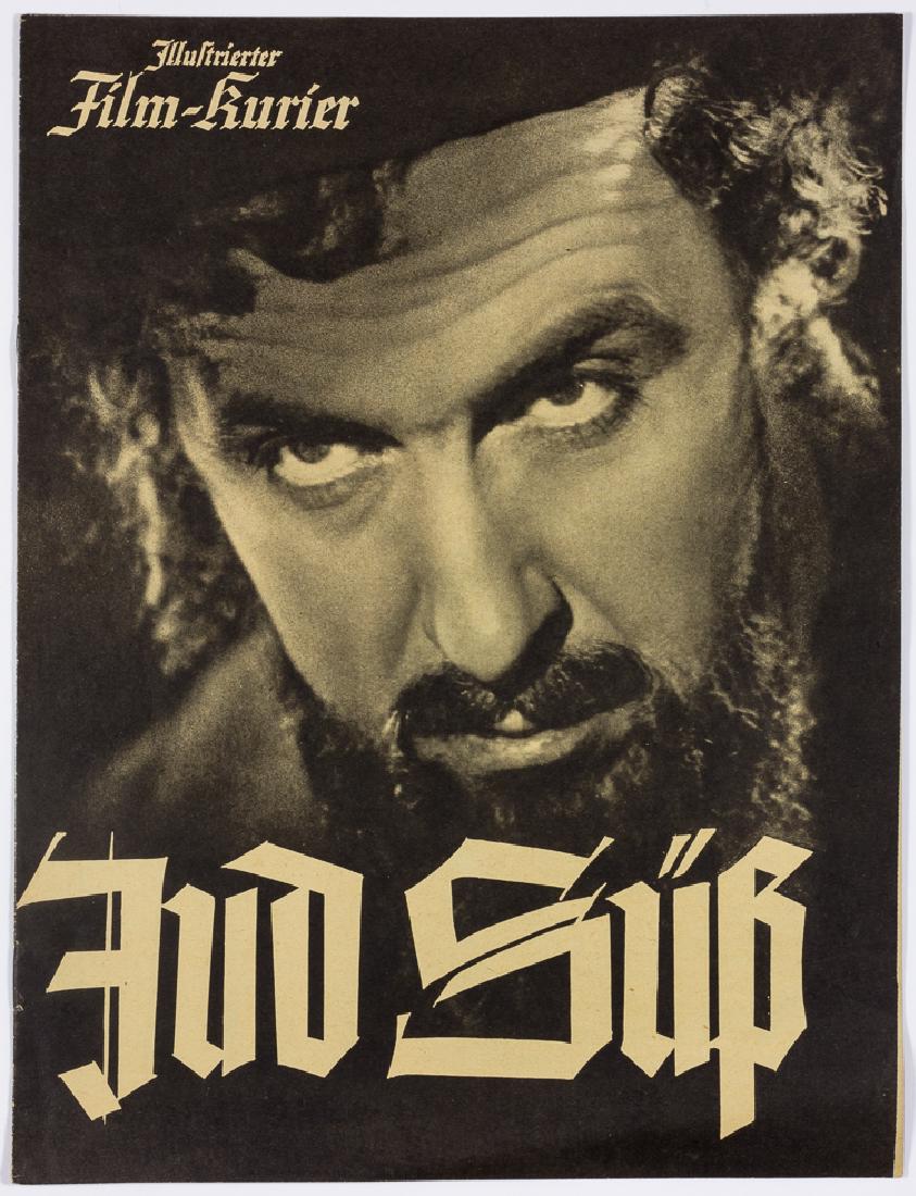 "JUD SUSS" THEATER PROGRAM: "JUD SUSS" THEATER PROGRAM A rare printed program from the notorious propaganda film "Jew Suss" commissioned by Joseph Goebels and completed in 1940. The movie played on basic Nazi stereotypes of Jews