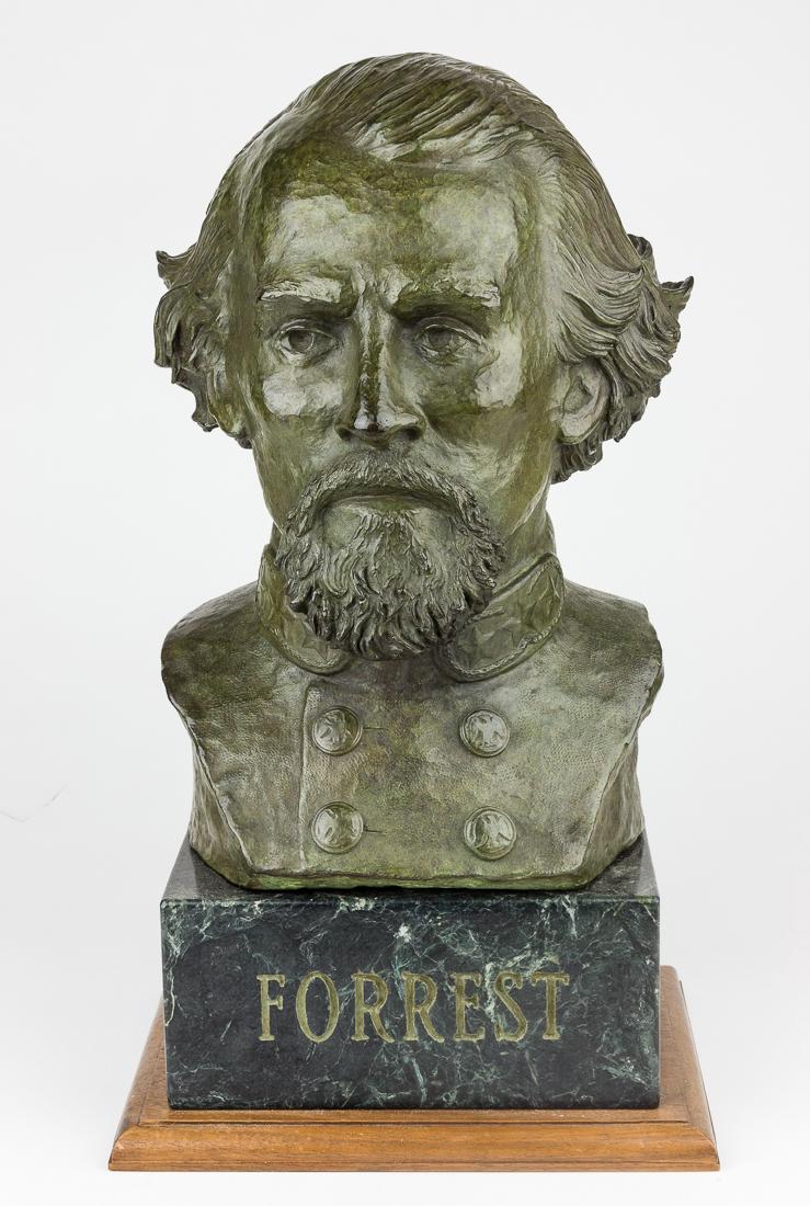 BRONZE BUST OF NATHAN BEDFORD FORREST