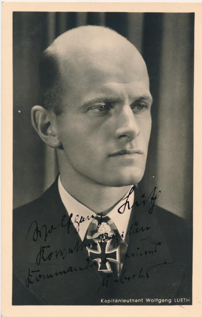 WOLFGANG LUTH: WOLFGANG LUTH (1913 - 1945) German U-boat ace with 46 "kills", accidentally shot and killed by a German sentry. Luth was given the last state funeral of the Third Reich, the only U-boat commander to b