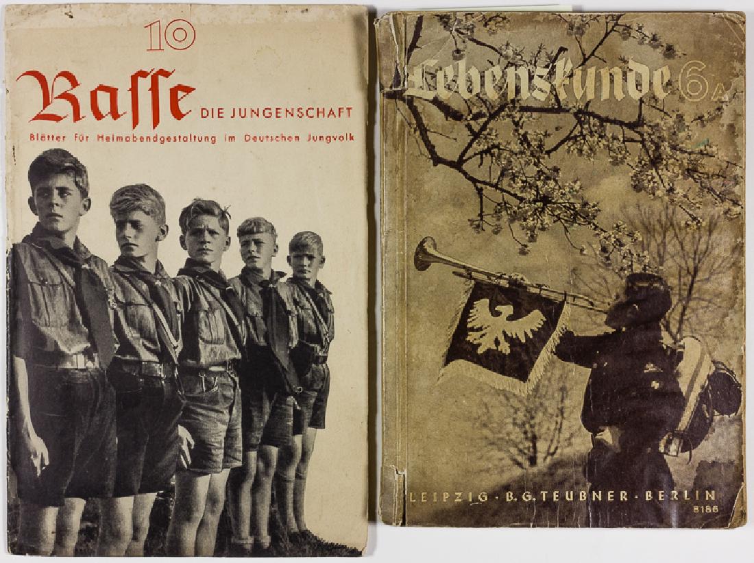 GERMAN EDUCATIONAL TEXTS WITH RACIAL CONTENT: GERMAN EDUCATIONAL TEXTS WITH RACIAL CONTENT German middle school textbook, "Lebenskunde fur Mittelschulen" by Ernst Kruse and Paul Wiedow (Reichenberg: Sudetendeutscher Verlag Franz Kraus), 1942, 148