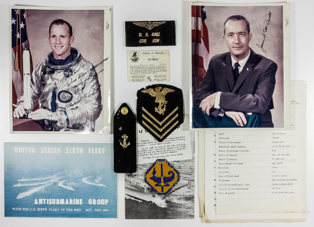 EDWARD H. WHITE, JAMES MCDIVITT, AND A U.S.S. WASP: EDWARD H. WHITE, JAMES MCDIVITT, AND A U.S.S. WASP GEMINI IV RECOVERY PHOTOGRAPH ALBUM A terrific grouping of material concerning astronauts EDWARD H. WHITE II (1930â€“1967) and JAMES MCDIVITT (b