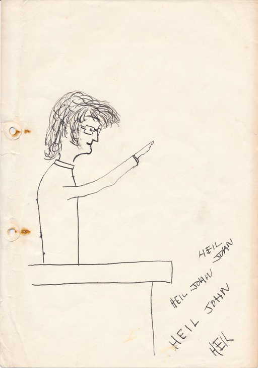JOHN LENNON SIGNED SELFPORTRAIT "HEIL JOHN"