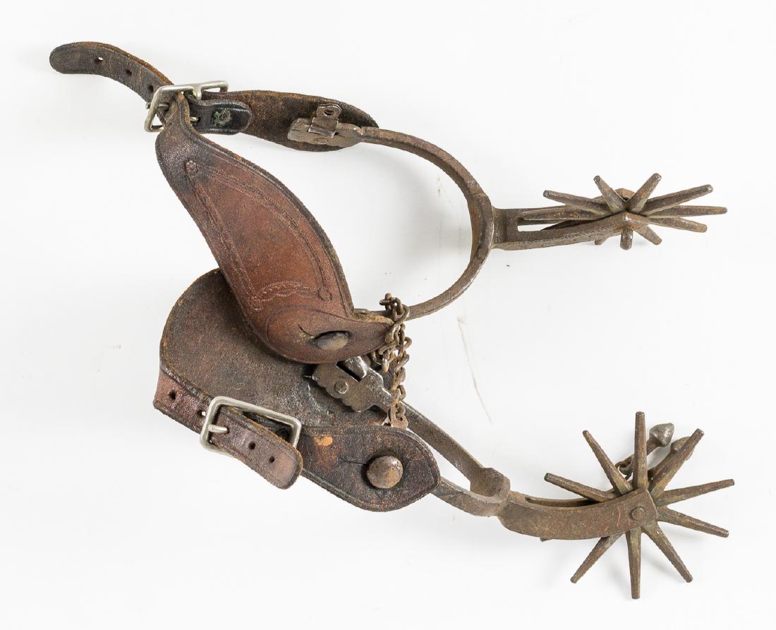 ANTIQUE ENGRAVED WESTERN SPURS