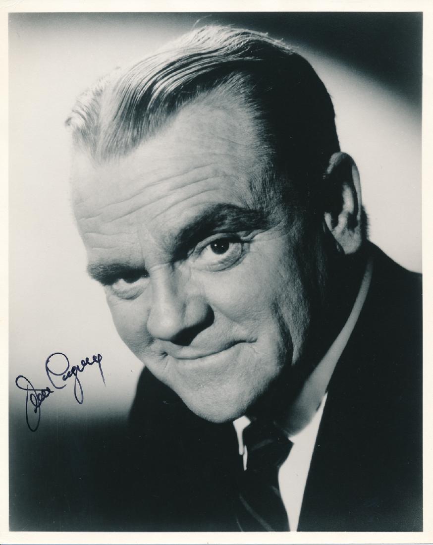 JAMES CAGNEY: (1899 - 1986) American actor who made his name in gangster roles in films of the 1930s. S.P., 8" x 10" b/w, a finely-posed chest-up portrait of Cagney later in life. He signs to the left of his image