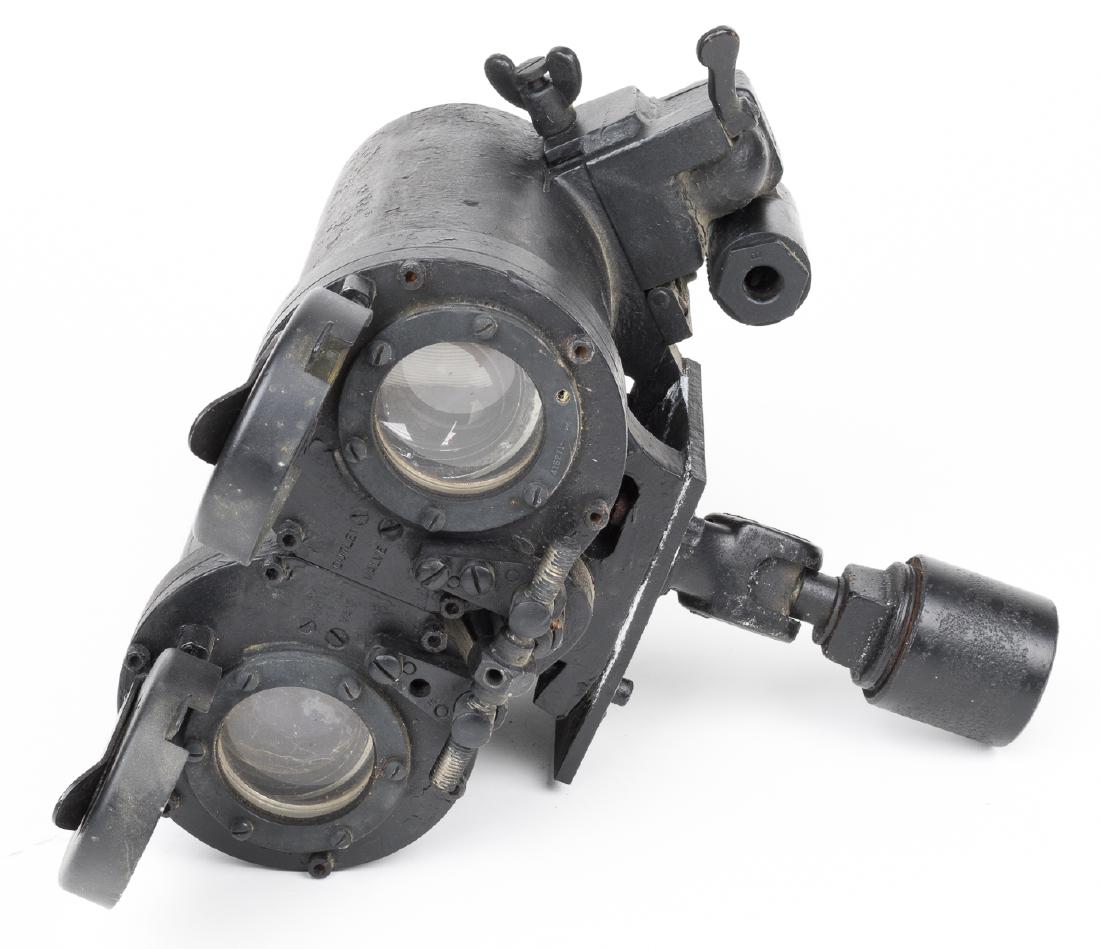 U.S. NAVY MARK 91 SUBMARINE TARGETING BINOCULARS: Good pair of U.S. Navy Mark 91, Mod. 1 binoculars, approx. 10" x 9" x 5 3/4", manufactured by Bausch & Lomb to resist water and pressure, and most commonly found aboard the navy's fleet submarines. Th