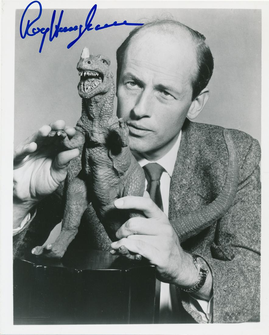 RAY HARRYHAUSEN: (1920-2013) American-born British artist, designer, visual effects creator, writer and producer who created a form of stop-motion model animation known as 'Dynamation', used in such films as 'Mighty J