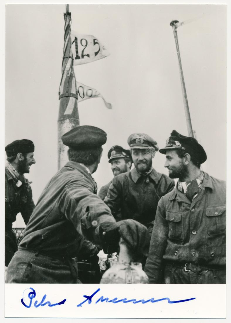 PETER CREMER: (1911 - 1992) German U-boat commander and Knights Cross awardee, sank six merchant ships totaling 26,873 GRT, damaged another of 8,327 GRT, and also engaged and damaged Flower class corvette HMS Crous