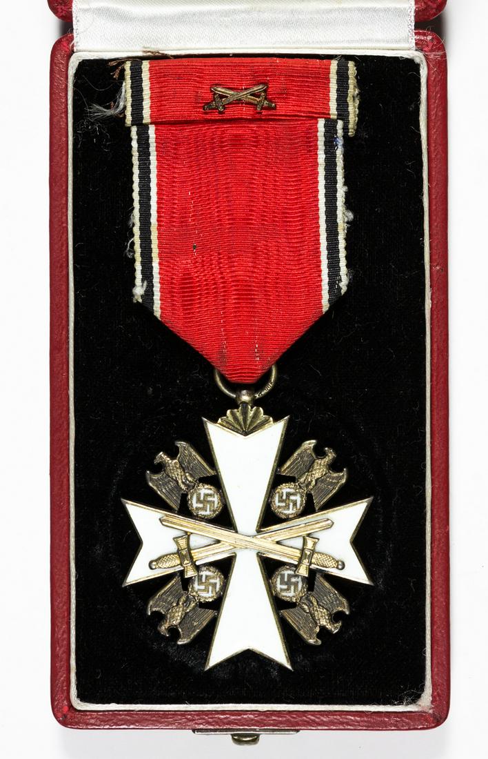 ORDER OF THE GERMAN EAGLE, THIRD CLASS, WITH SWORDS BY: Desirable political award, the Order of the German Eagle, instituted by Adolf Hitler on May 1, 1937 and awarded largely to foreign diplomats sympathetic to Nazism, although Henry Ford and Charles Lind