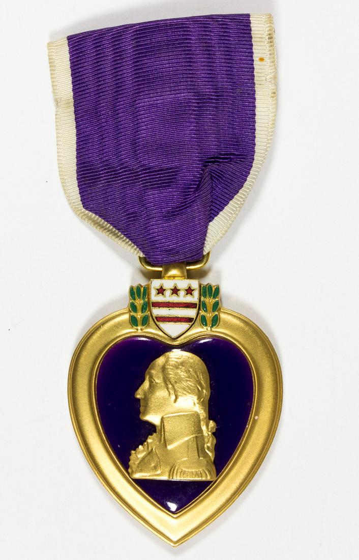 PURPLE HEART NAMED TO PRIVATE K.I.A. IN NORMANDY,: Purple Heart named to PFC STANLEY J. PITT, Co. D, 119 Infantry Regt., 30th Infantry Div., killed in action near St. Lo on July 25, 1944. Pitt was initially listed as missing in action until sufficient
