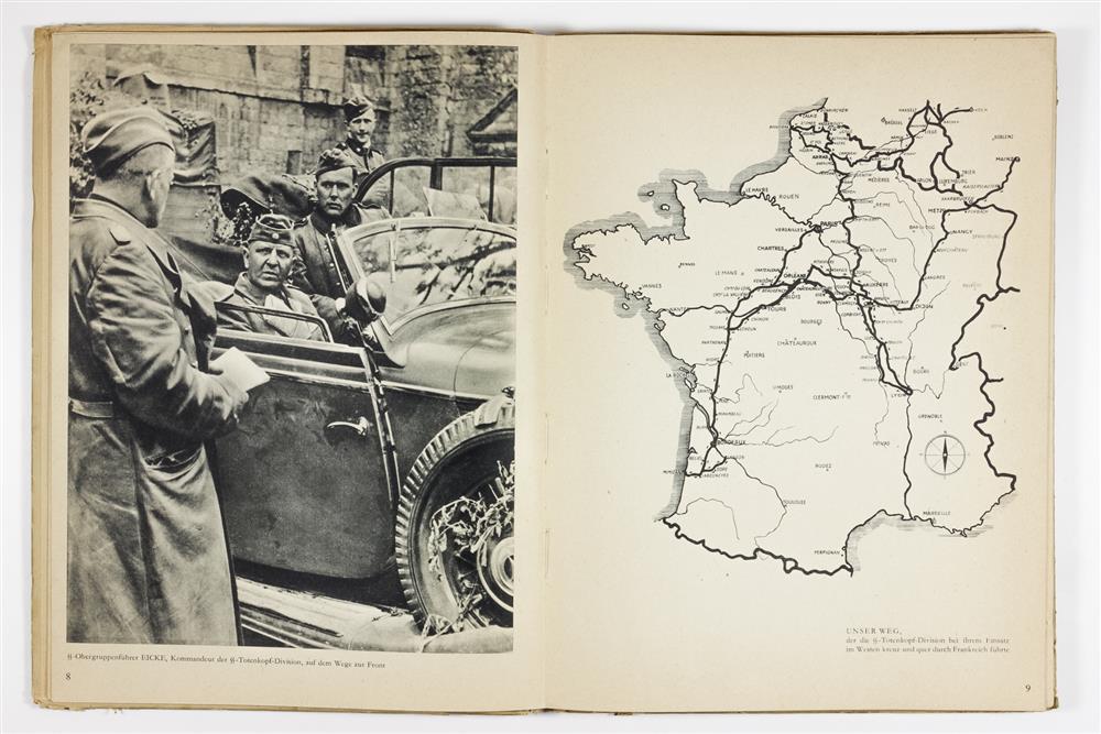 DAMALS - THE SS-TOTENKOPF DIVISION IN FRANCE: A rare publication: "Damals: Erinnerungen An Grosse Tage Der SS-Totenkopf-Division Im Franzoesischen Feldzug" ("At the Time: Memories of the Great Days of the SS Totenkopf Division in the French Campa