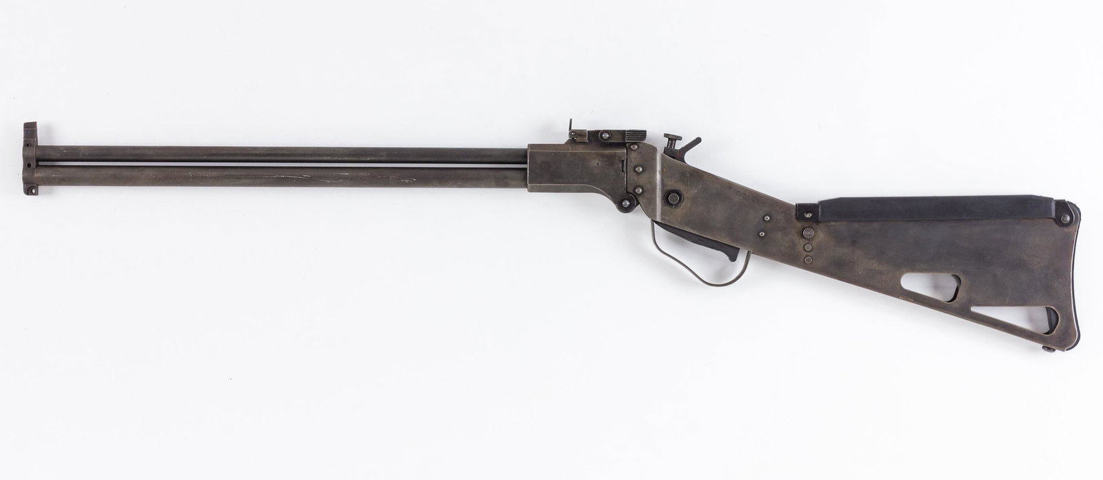 M6 SCOUT SURVIVAL RIFLE: Ceska Zbrojovka M6 Scout Survival rifle, 18.25 in. barrel, 32 in. overall, with two barrels in .22 Hornet and .410 shot. The left-hand side of the breech bears the CA makers mark over "Czech Republic"