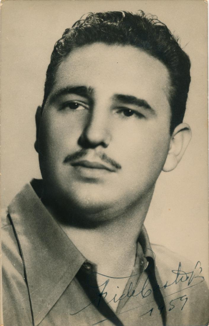 FIDEL CASTRO: (1926 - 2016) Cuban revolutionary who led the guerilla campaign against Batista, overthrowing the dictator and replacing him with the first communist government in the Western Hemisphere. Extremely ra