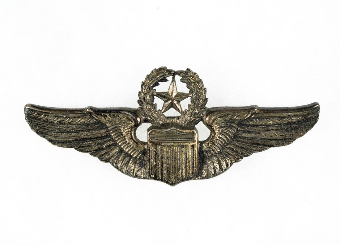 MAJOR GEN. CALEB VANCE HAYNESâ€™ COMMAND PILOT WINGS: Command Pilot Wings owned and worn by Major Gen. CALEB VANCE HAYNES possibly during World War II. The 3 in. wide pin-bak wings likely sterling silver are unmarked on the reverse. Such wings were award