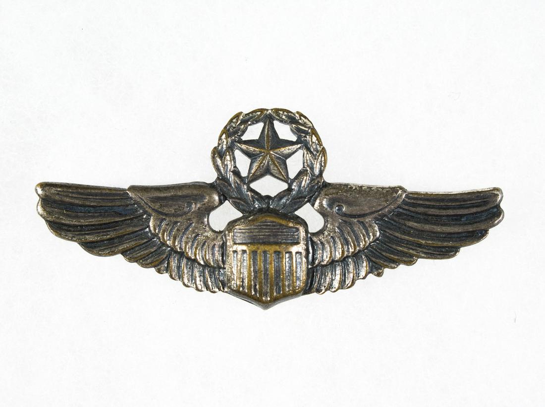 MAJOR GEN. CALEB VANCE HAYNESâ€™ COMMAND PILOT WINGS: U.S. Command Pilot Wings owned and worn by Major Gen. CALEB VANCE HAYNES possibly during World War II. The 2 in. wide clutch-back wings are unmarked on the reverse and show wear from use on the face. 