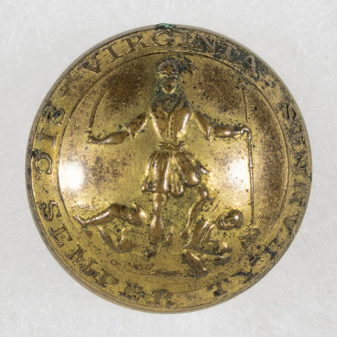MITCHELL AND TYLER C.S.A. OFFICER'S BUTTON: MITCHELL AND TYLER C.S.A. OFFICER'S BUTTON Scarce Mitchell & Tyler C.S.A. officer's uniform button made in Richmond and so marked unexcavated condition with much gilding remaining. Sold with a CDV pho