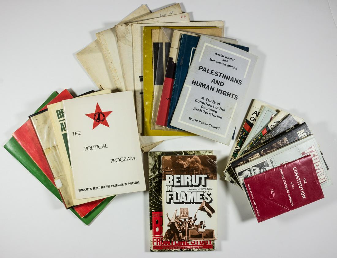 MIDDLE EASTERN LITERATURE (25): Good grouping of 25 pieces of literature related to the Middle East mostly Afghanistan and Palestine and mostly covering Cold War-era conflicts in the region notably containing many Soviet publication