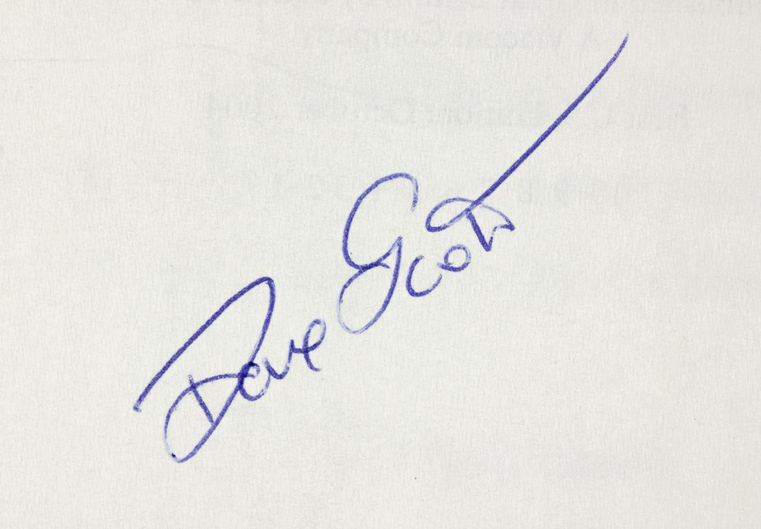 DAVID SCOTT: (b. 1932) American astronaut the seventh person to walk on the moon and the first person to drive the Lunar Rover there. His signed book "Two Sides of the Moon" (New York: St. Martin's Press