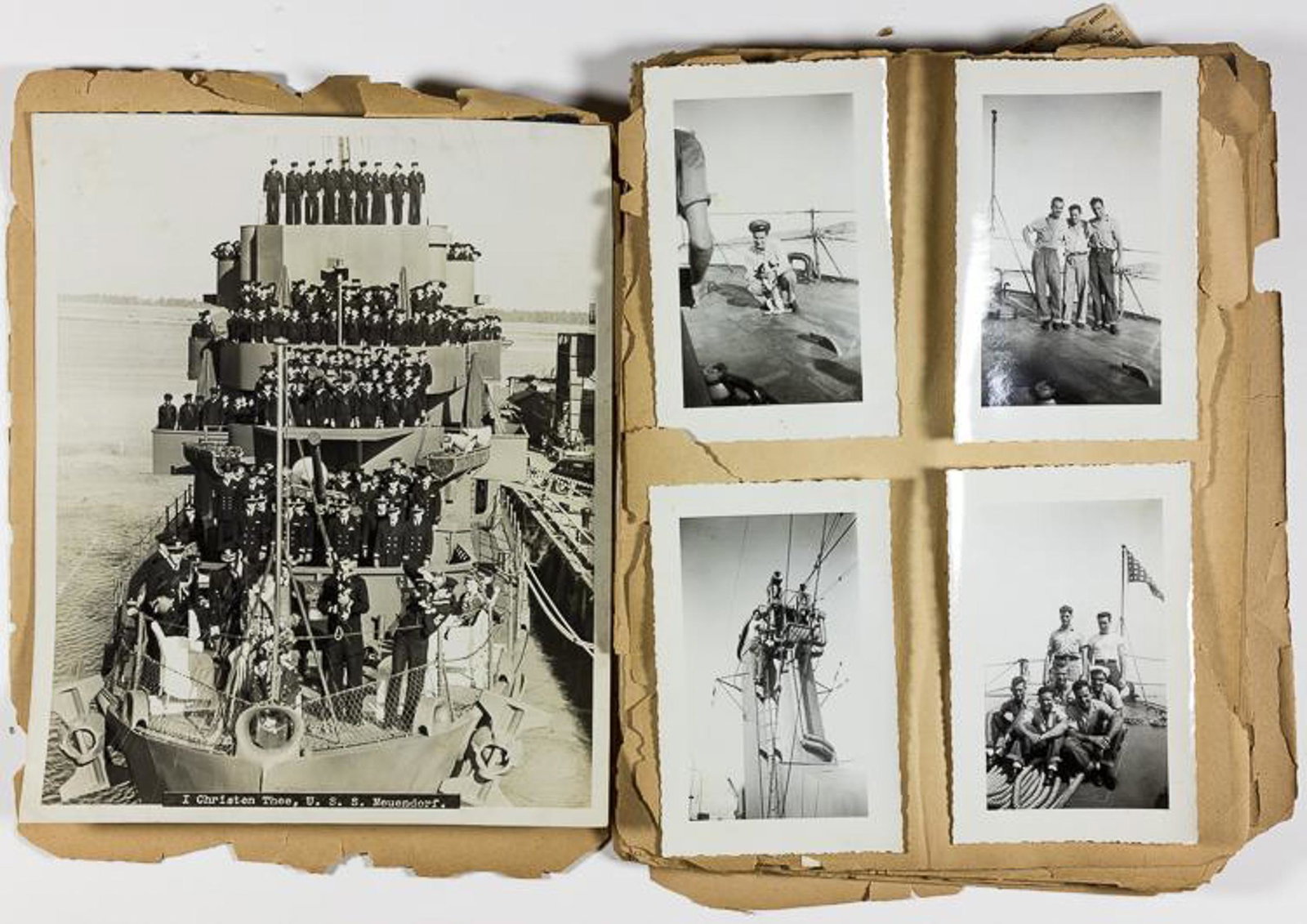 U.S.S. NEUENDORF CREWMAN'S PHOTO ALBUM: U.S.S. NEUENDORF CREWMAN'S PHOTO ALBUM USS Neuendorf (DE-200), a Buckley-class destroyer escort, was commissioned Oct. 18, 1943. Active in escort duty in the South Pacific, the vessel's crew trained i