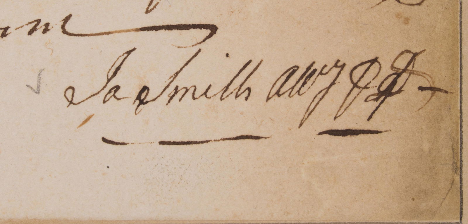 JAMES SMITH: (1719-1806) Lawyer and Signer of the Declaration of Independence, representing Pennsylvania in the Continental Congress. Manuscript D.S. 'Ja. Smith', 1p. 4to., York, Feb. 9, 1771, concerning a legal m