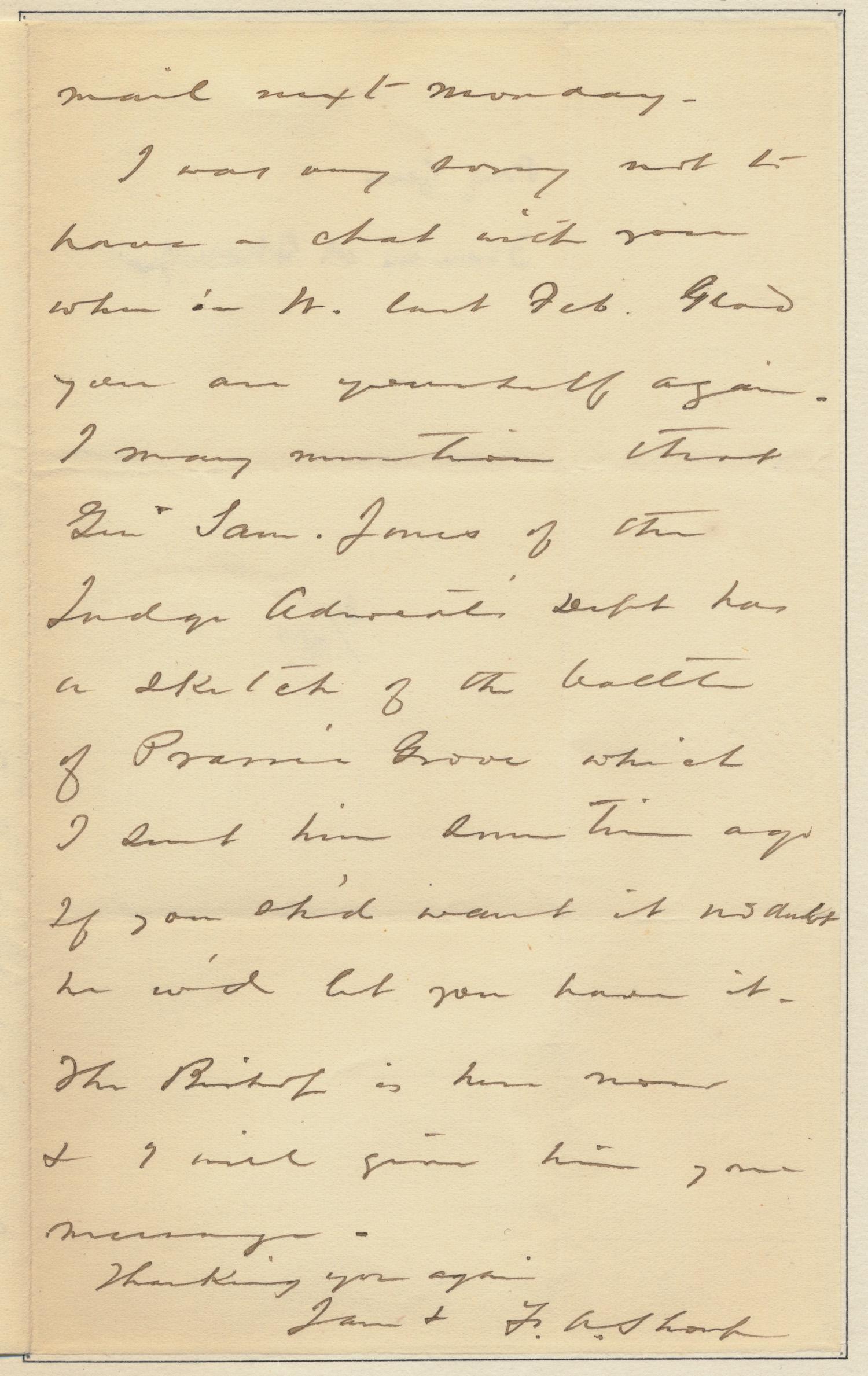 FRANCIS A. SHOUP: (1834-1869) Confederate brigadier general who served at Shiloh, Vicksburg, and Atlanta, later became and educator. A.L.S. 1p. 8vo., Sewanee, May 12, 1888, to an unknown general responding to a request
