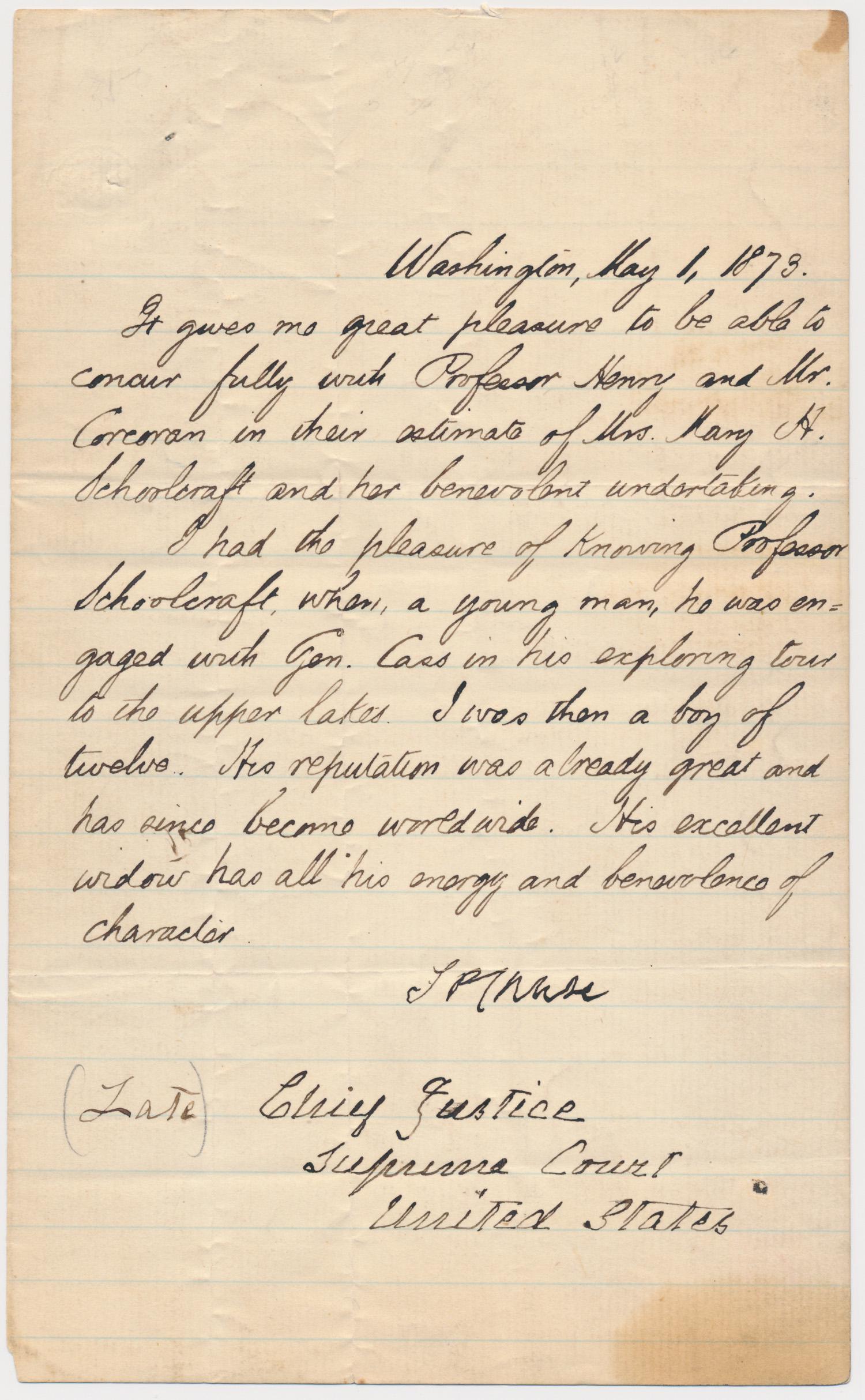 SALMON P. CHASE: (1808-1873) Governor of Ohio, Senator, Chief Justice of the U.S., Secretary of the Treasury under President Lincoln. Chase was one of few individuals to have served in all three branches of the federa