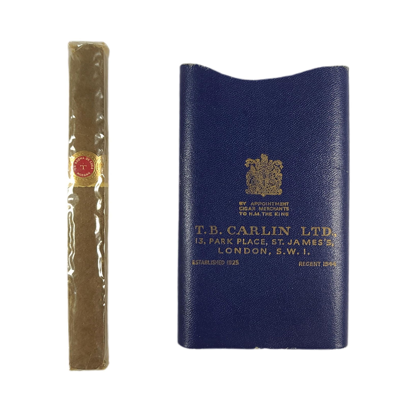 A CIGAR AND CUSTOM CASE OWNED BY WINSTON CHURCHILL