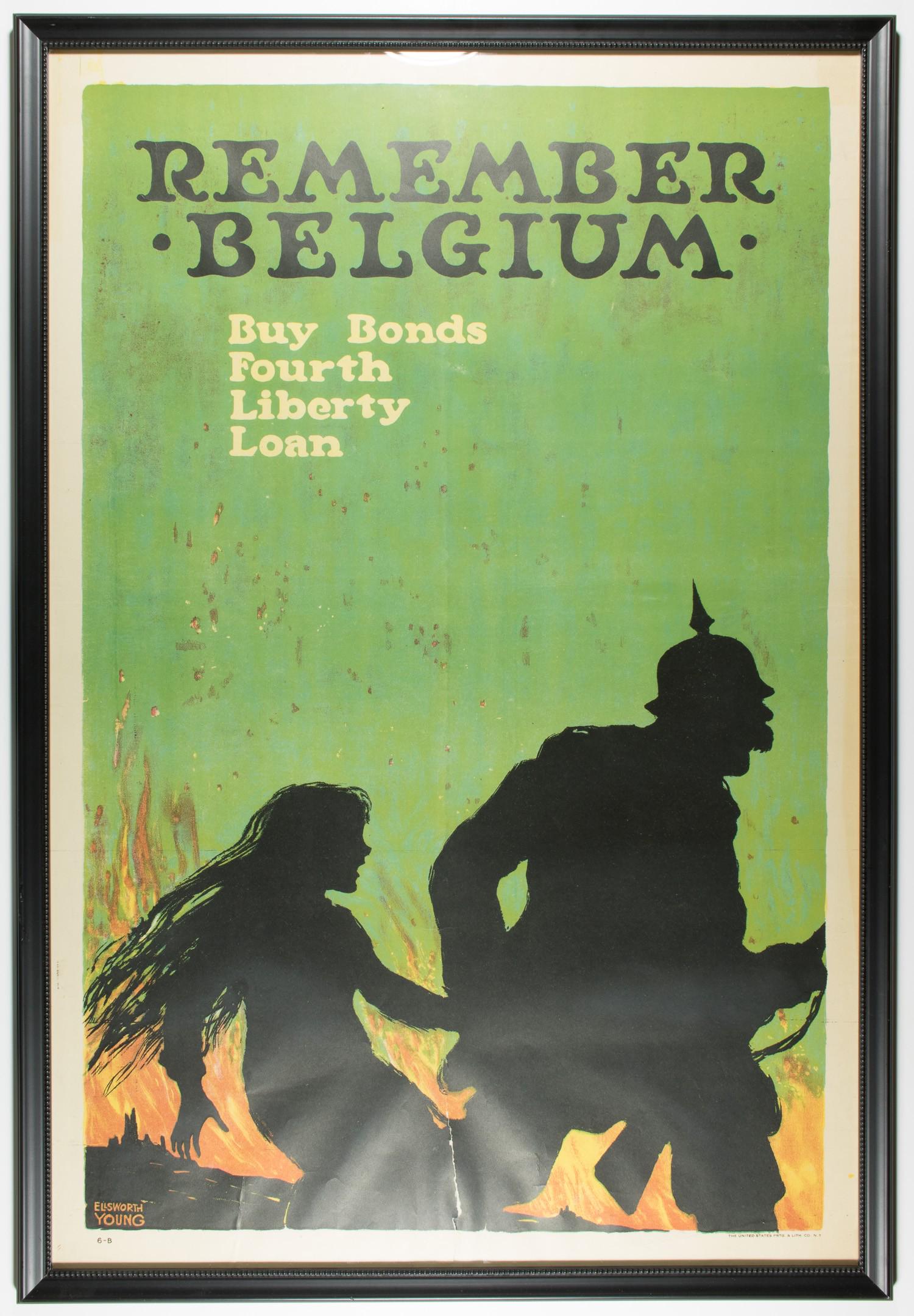 'REMEMBER BELGIUM' LIBERTY LOAN POSTER (1 of 1)