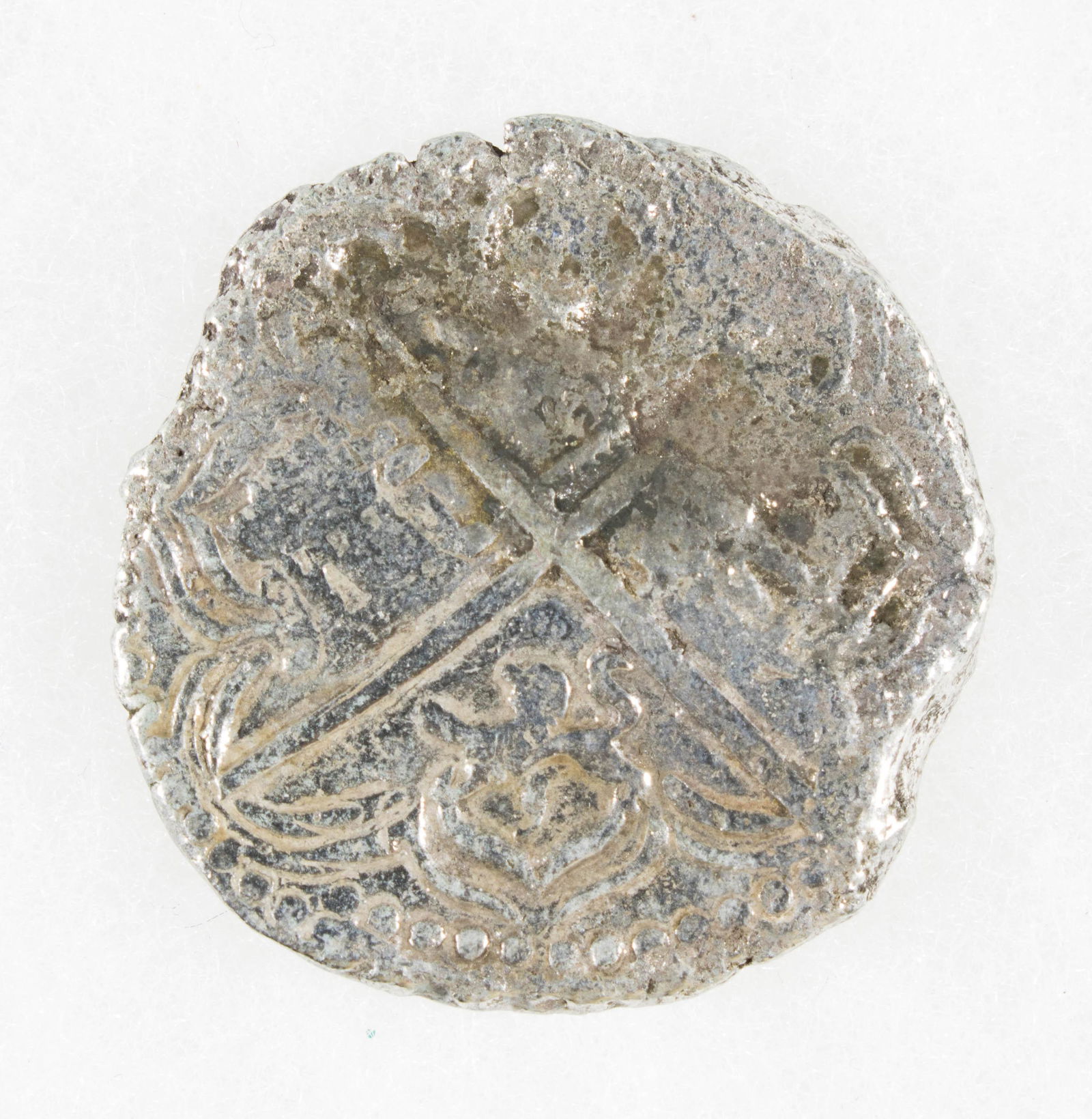 FOUR REALE SILVER COIN FROM ATOCHA, WITH MEL FISHER (1 of 2)