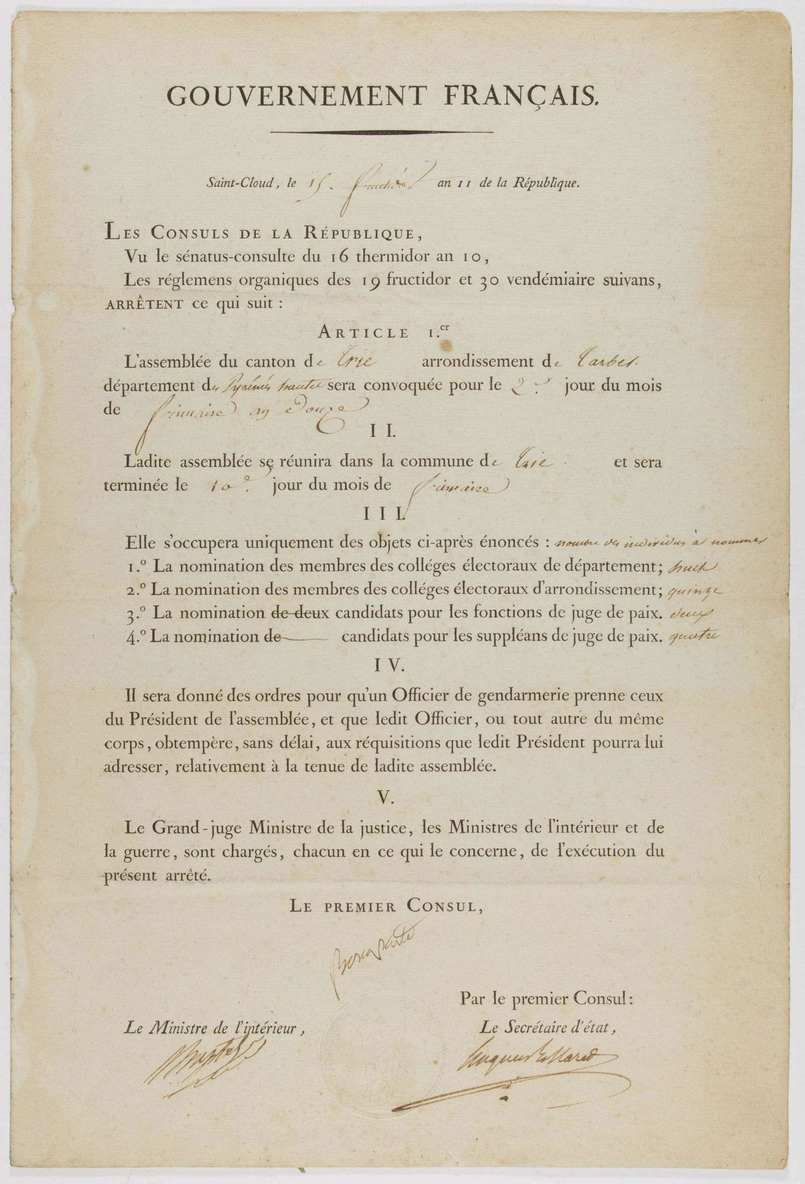 (NAPOLEON BONAPARTE) (1 of 4)