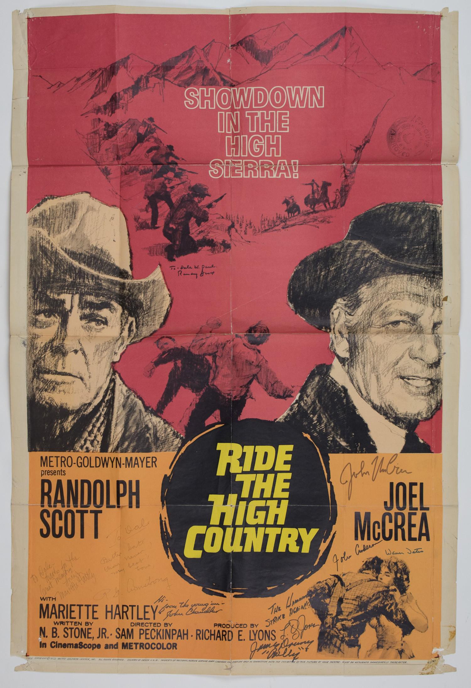 'RIDE THE HIGH COUNTRY' SIGNED POSTER (1 of 6)