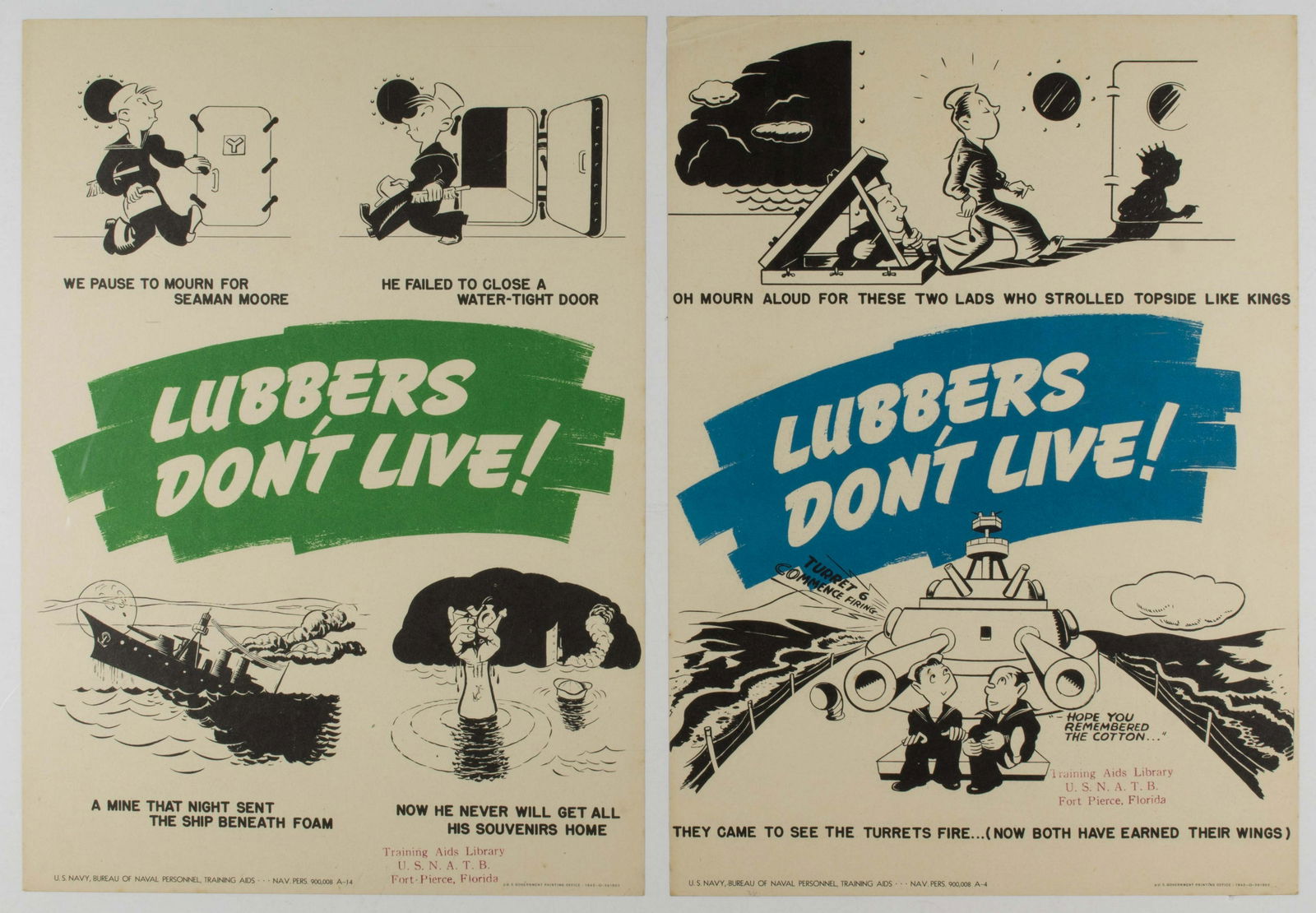 'LUBBERS DONâ€™T LIVE' U.S. NAVY POSTERS (5) (1 of 3)