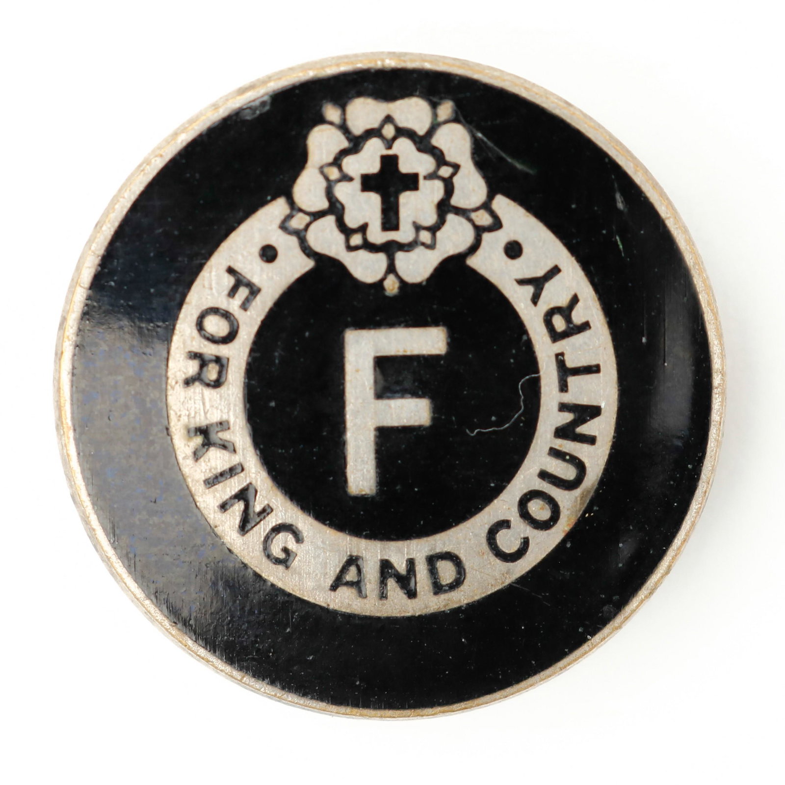 BRITISH FASCISTS PIN AND EPHEMERA: A fine assemblage of material from the British fascist organizations, includes a rare numbered pin issued to members of the Imperial Fascist League, a British fascist political movement founded by Arn