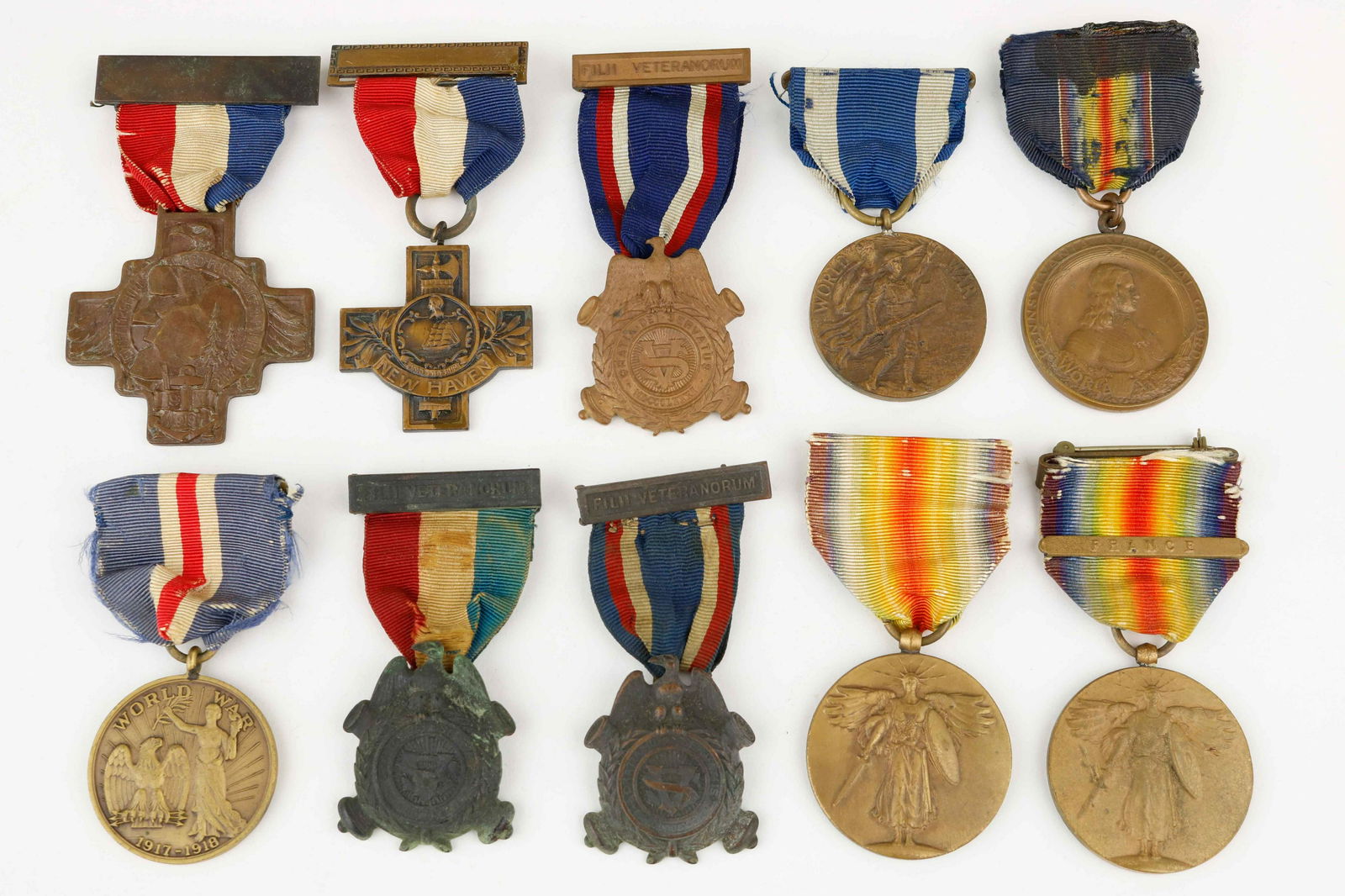 WORLD WAR I SERVICE MEDALS (10) (1 of 2)