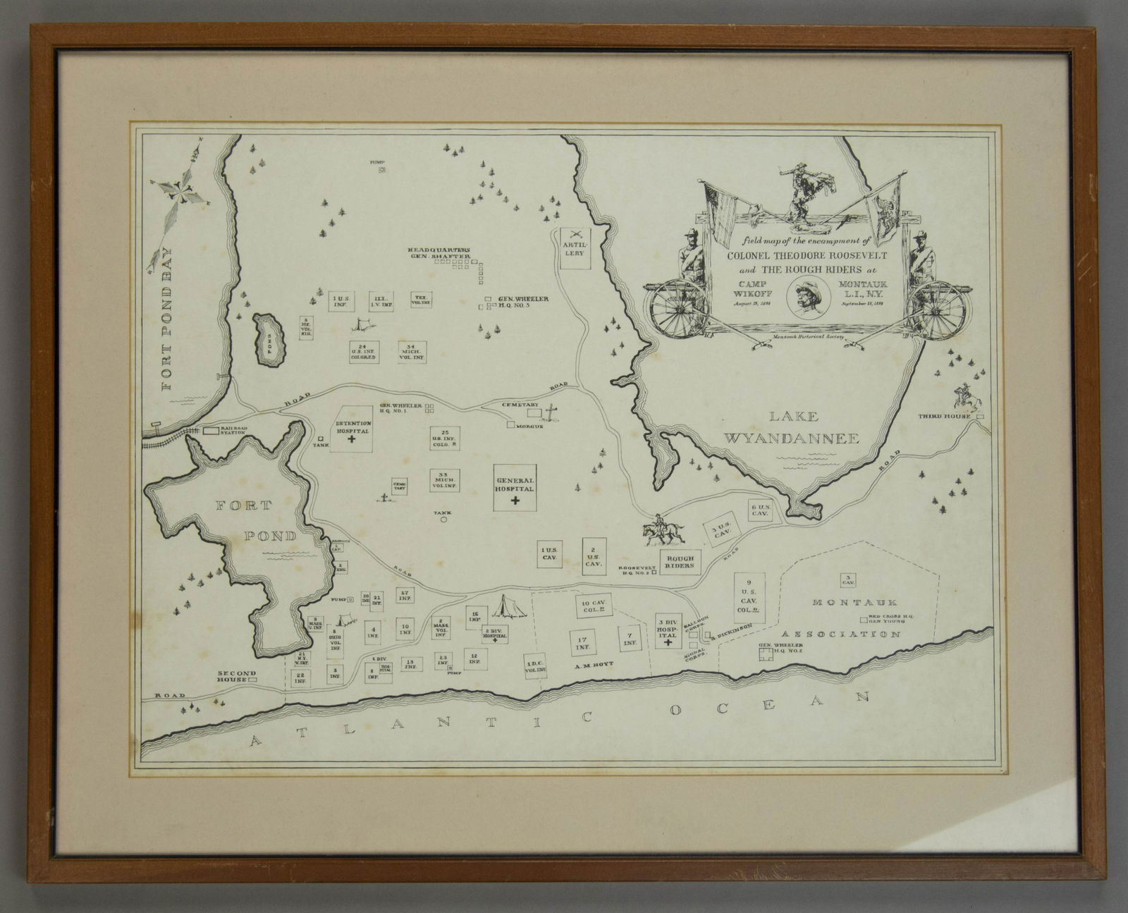 FIELD ENCAMPMENT MAP OF COL. THEODORE ROOSEVELT AND THE ROUGH RIDERS (1 of 1)