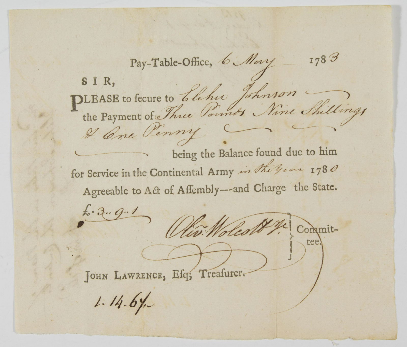 OLIVER WOLCOTT, JR. (1 of 2)