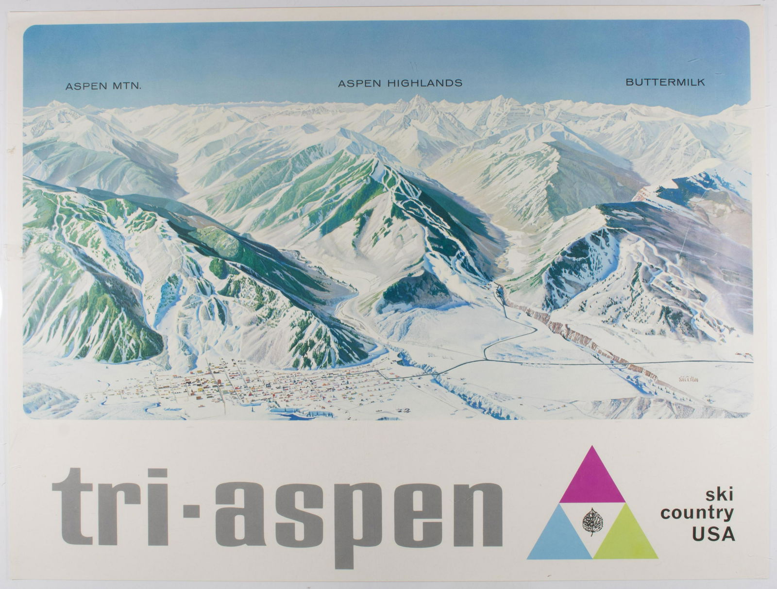 TRI-ASPEN SKI COUNTRY USA POSTER (1 of 1)