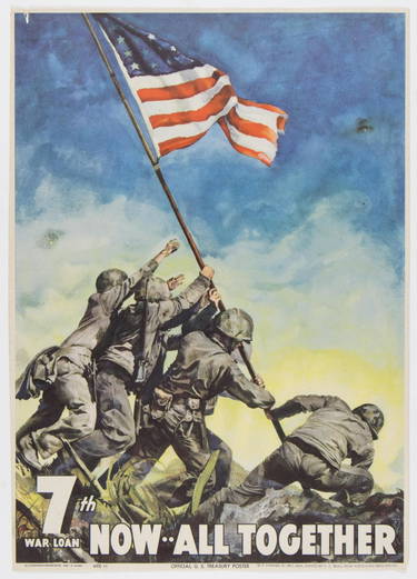 IWO JIMA FLAG-RAISING LIBERTY LOAN POSTER (#0965) on Jan 26, 2023 | Alexander Historical Auctions LLC in MD IWO JIMA FLAG-RAISING LIBERTY LOAN POSTER (#0965) on Jan 26, 2023 | Alexander Historical Auctions LLC in MD