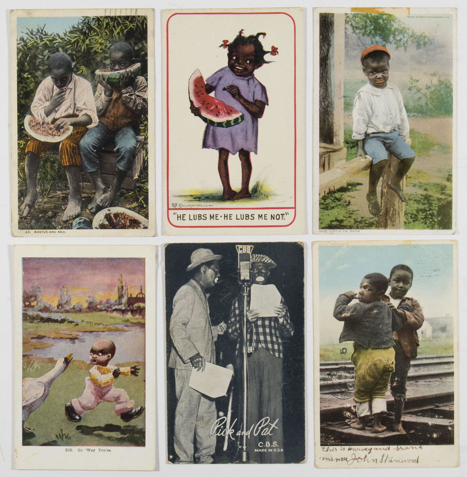 COLLECTION OF RACIST POSTCARDS (10) (1 of 4)