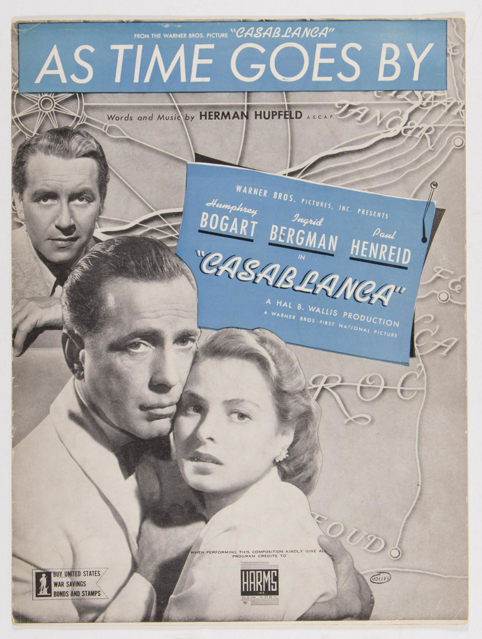 ‘AS TIME GOES BY’ SHEET MUSIC FROM ‘CASABLANCA’ (1 of 2)