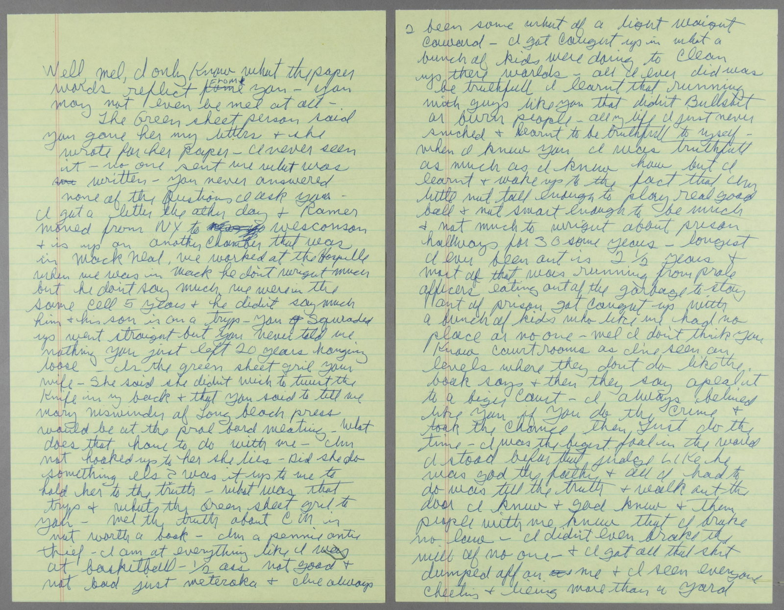 CHARLES MANSON: (1934 - 2017) Drifter whose 'family' committed the infamous Tate-LaBianca murders in 1969. Fine content A.L.S. 'E Z Manson' adding his usual reversed swastika, 4pp. legal folio, Vacaville, Dec. 7, 197