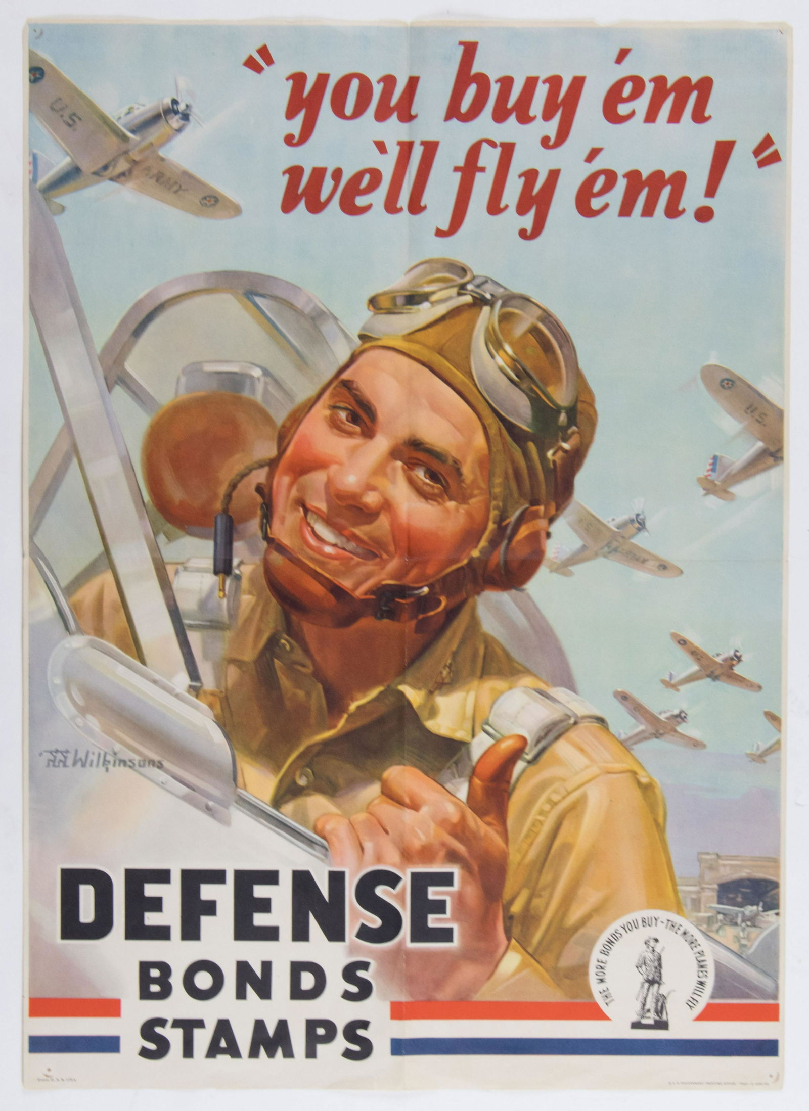 ‘YOU BUY ‘EM WE’LL FLY ‘EM!’ WAR BONDS POSTER (1 of 1)