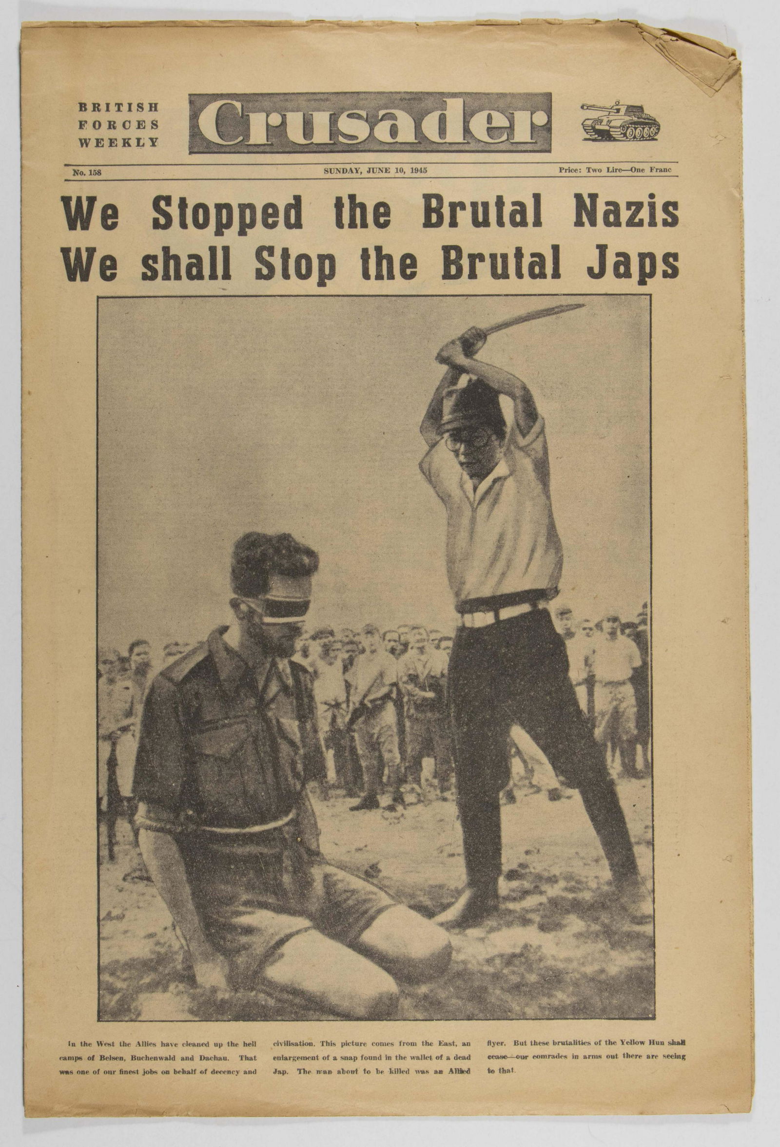 WORLD WAR II BRITISH FORCES NEWSPAPER (1 of 1)