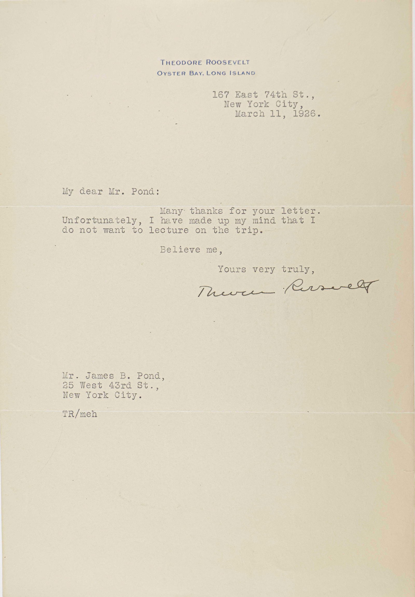 THEODORE ROOSEVELT, JR. (1 of 2)