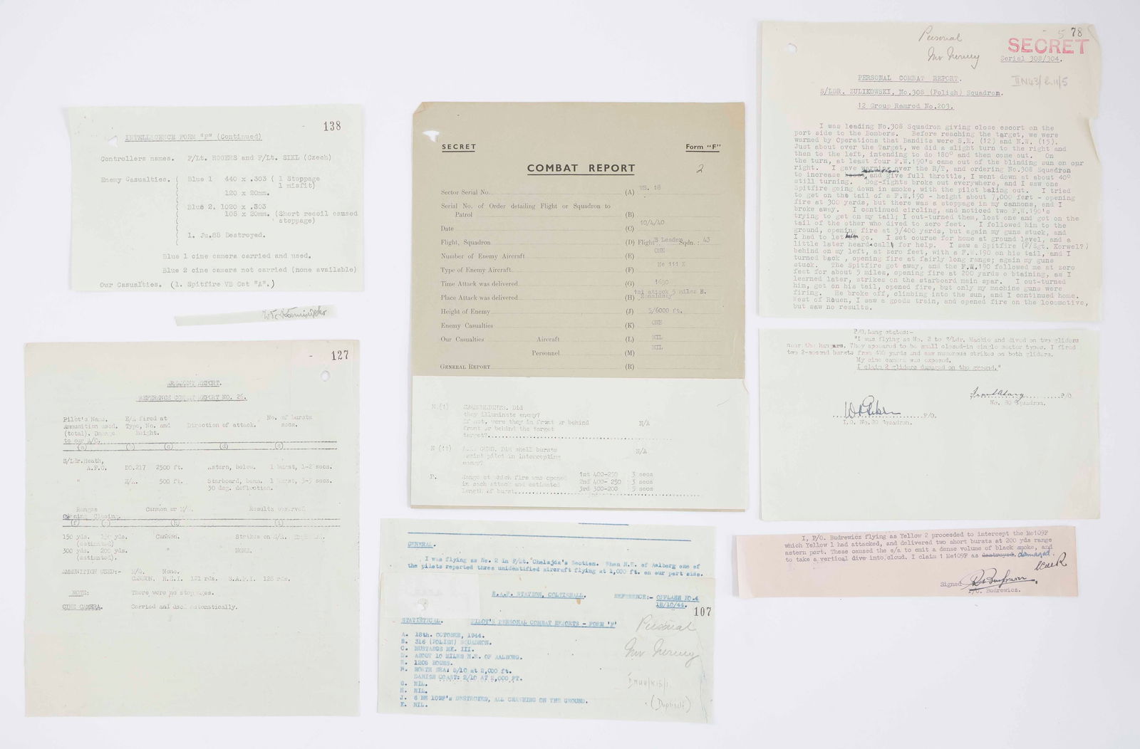 R.A.F. COMBAT REPORTS (9) (1 of 3)