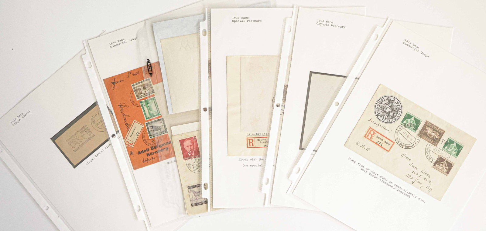 BROWN RIBBON HORSE RACES OF GERMANY PHILATELY AND COVER GROUP, 1936-1940 (30): One of the most prestigious horse races in Germany during the Third Reich was ‘Das Brune Band von Deutschland’ ('The Brown Ribbon of Germany'), run annually from 1934-1944 at the Munchen-R