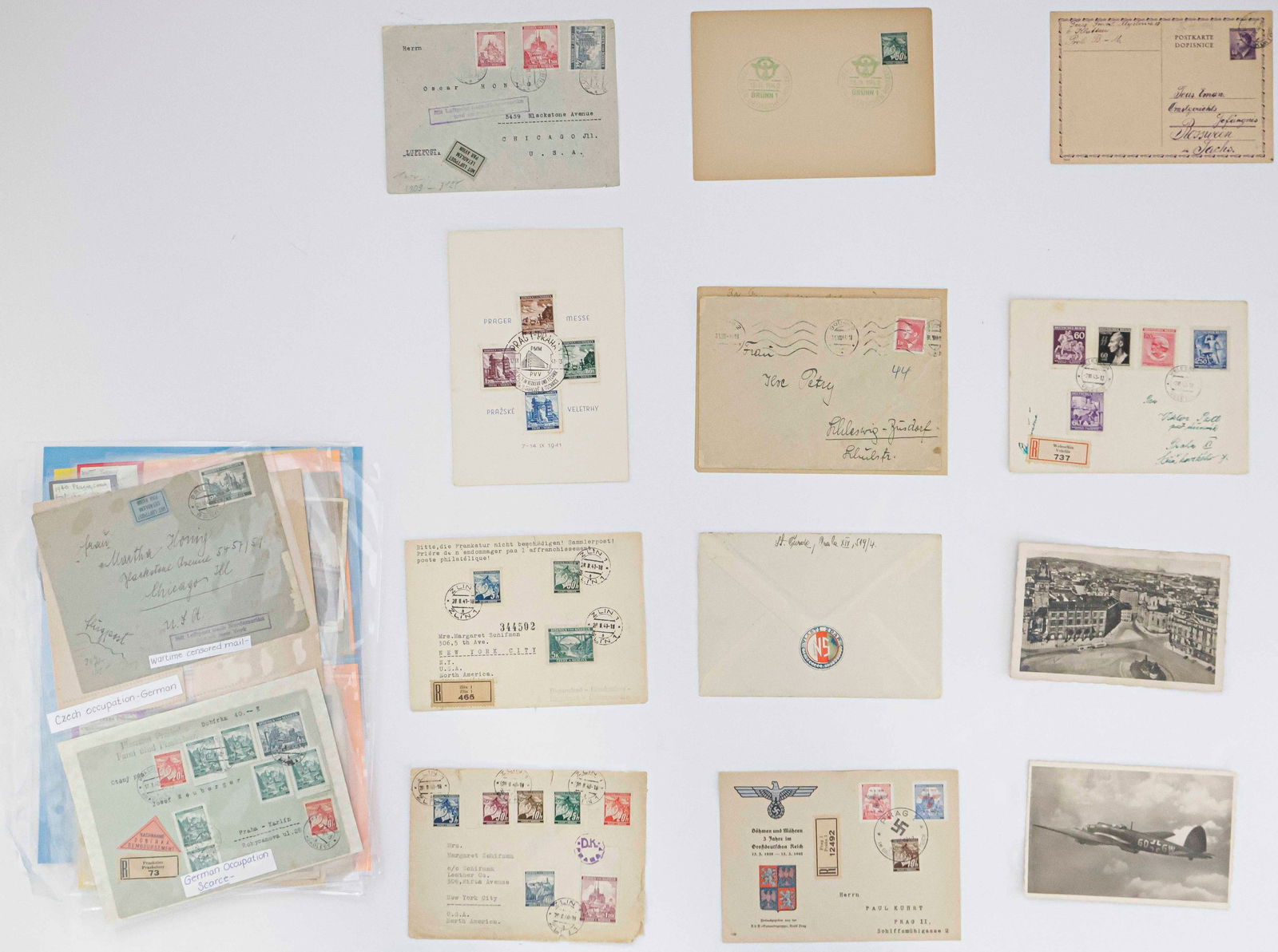 GERMAN WORLD WAR II POSTAL HISTORY: CZECHOSLOVAKIA (26) (1 of 2)