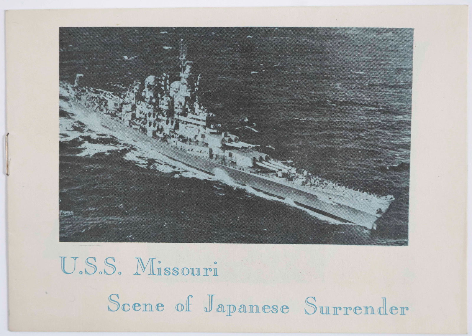 USS MISSOURI EPHEMERA GROUPING (1 of 7)